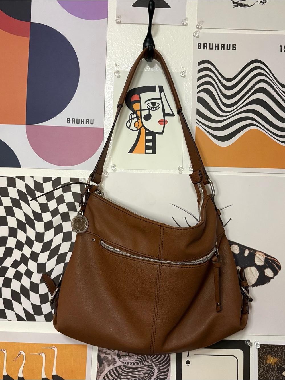Relic Brown Slouchy Hobo Shoulder Bag